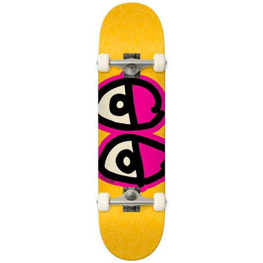 Krooked Eyes N Birds Factory Complete Skateboard Yellow 8.25"