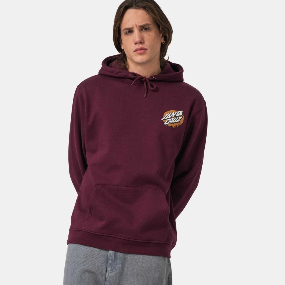 Santa Cruz Hooded Sweatshirt Slime Scream Dark Cherry Medium