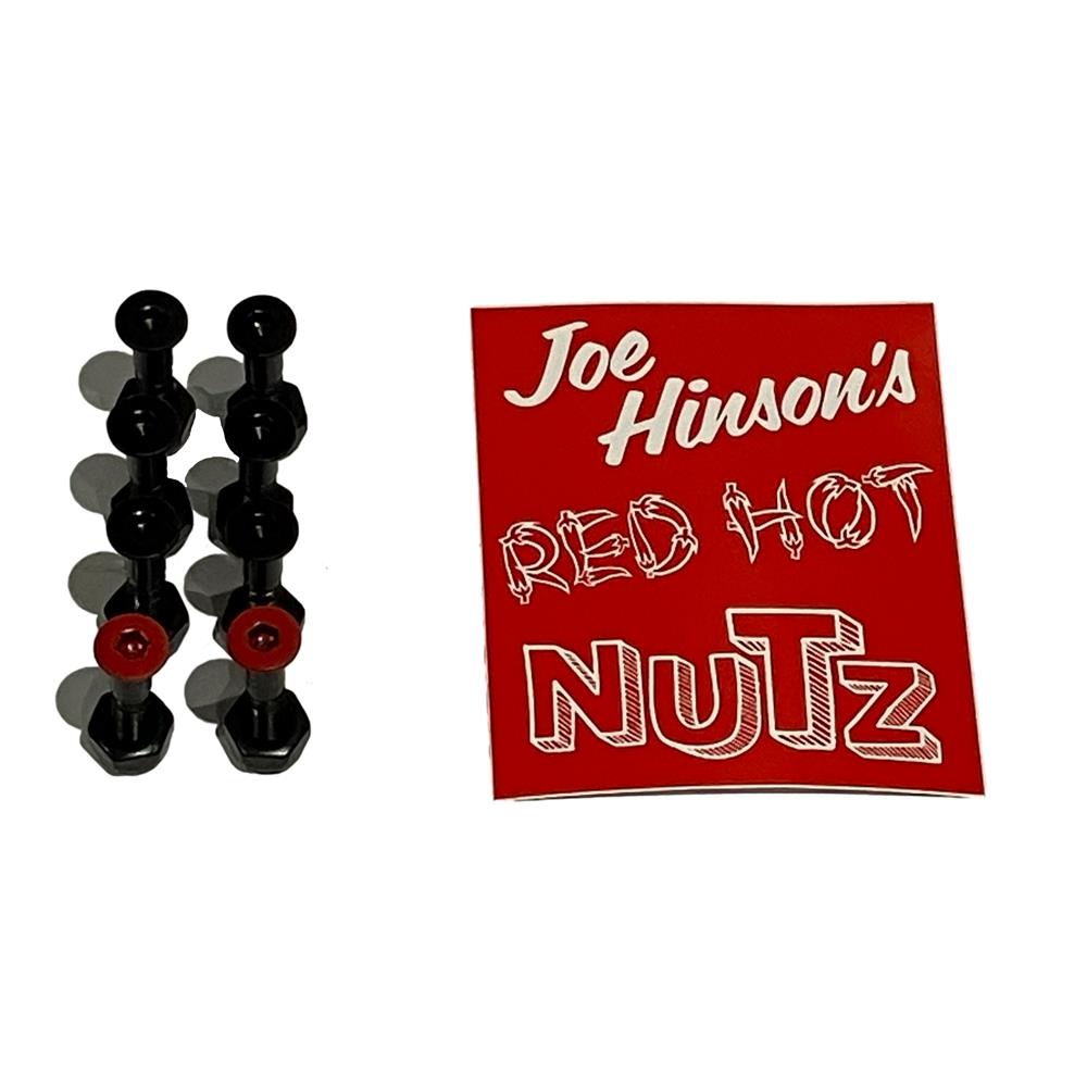 Deez Nuts Joe Hinsons Red Hot Skateboard Bolts 1" Allen Key Black x 6 Red x 2