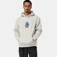 Santa Cruz Hooded Sweatshirt Screaming Flame Front Mist Medium