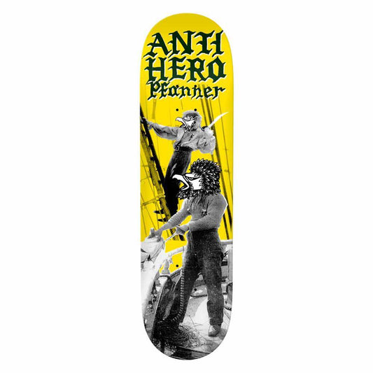 Antihero Skateboard Deck Pfanner Wild Unknown Round Yellow 8.25"