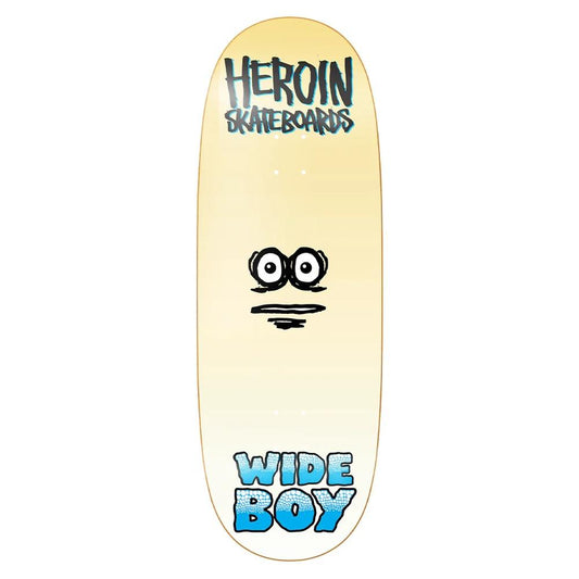 Heroin Skateboards Wide Boy Face Skateboard Deck 10.75”