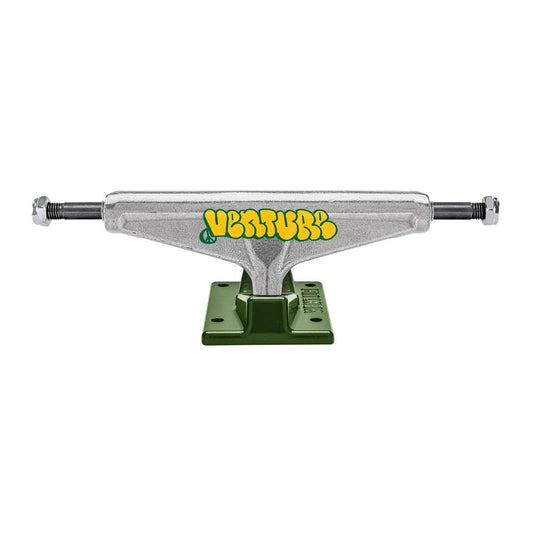 Venture Skateboard Trucks Throw Team Edition Polished Green 5.2 Hi 8.0"
