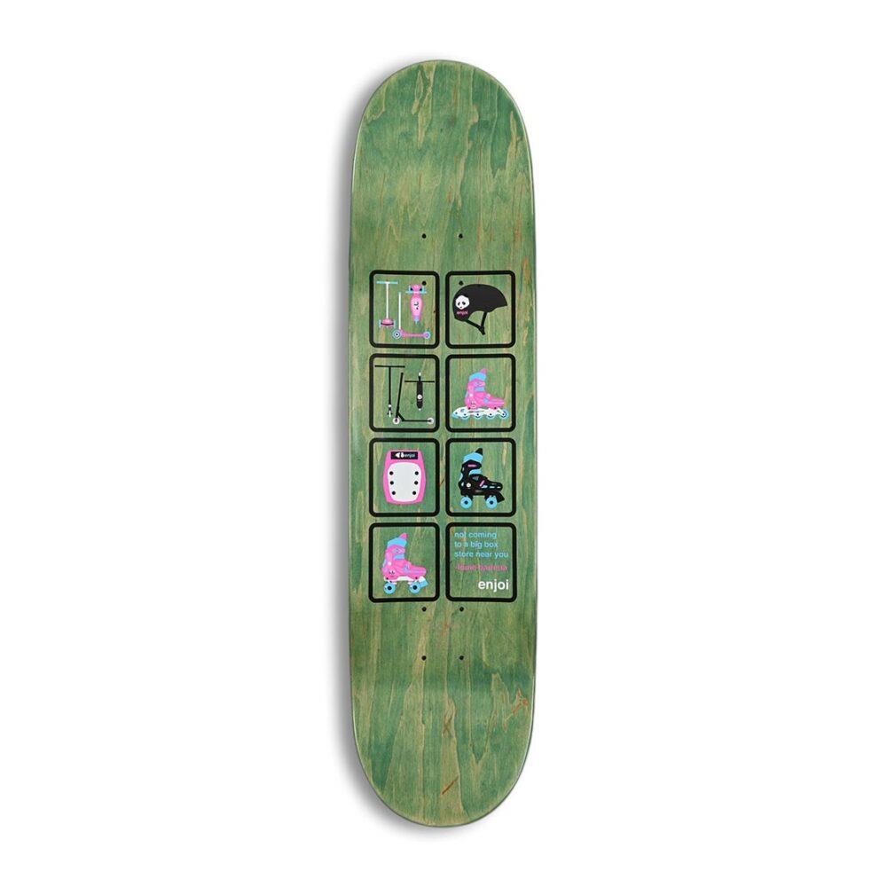 Enjoi Big Box Plastic R7 Skateboard Deck White 8"