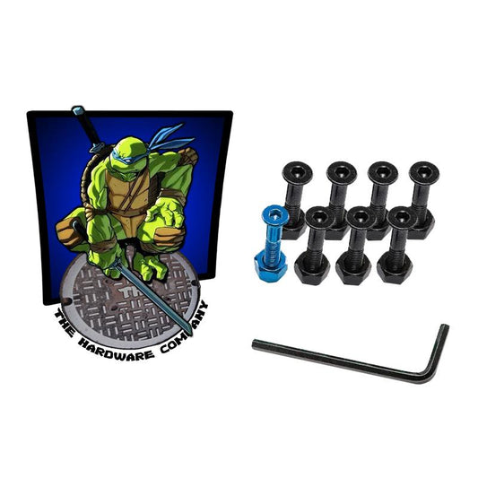 THC The Hardware Company TMNT Leo Blue Skateboard Nuts & Bolts 1" Allen Key & Sticker