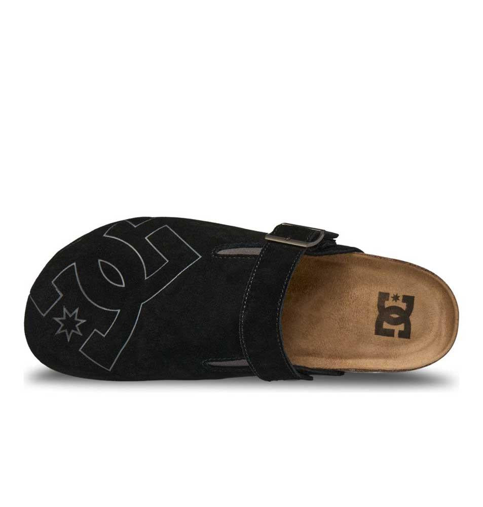 DC Liege Black Suede Clogs Shoes