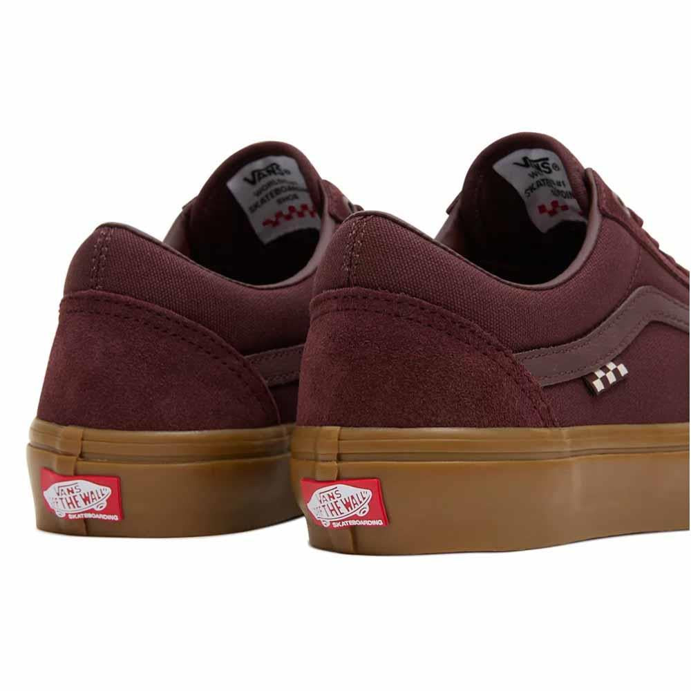 Dark red vans clearance shoes