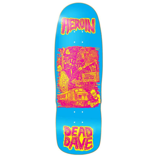 Heroin Skateboards Dead Dave Allegory Of Fear Skateboard Deck 10.1”
