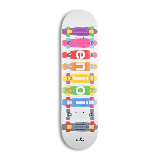 Enjoi Big Box Plastic Spectrum R7 Skateboard Deck White 8.25"