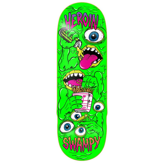 Heroin Skateboards Swampy Mutate or Die Skateboard Deck 10.25"