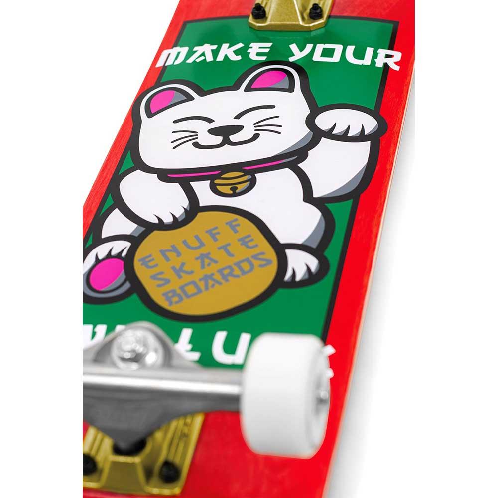 Enuff Lucky Cat Complete Skateboard 92A Medium Wheels Red 8"