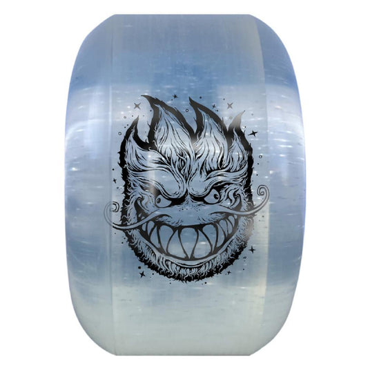 Spitfire X Grimple Skateboard Wheels Sapphire 90DU Grimple Dust Clear W/ Silver Glitter 58mm