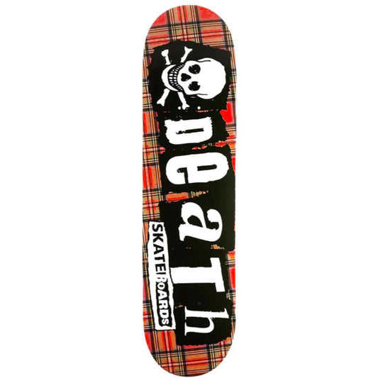 Death Punk Tartan Skateboard Deck 8.25"
