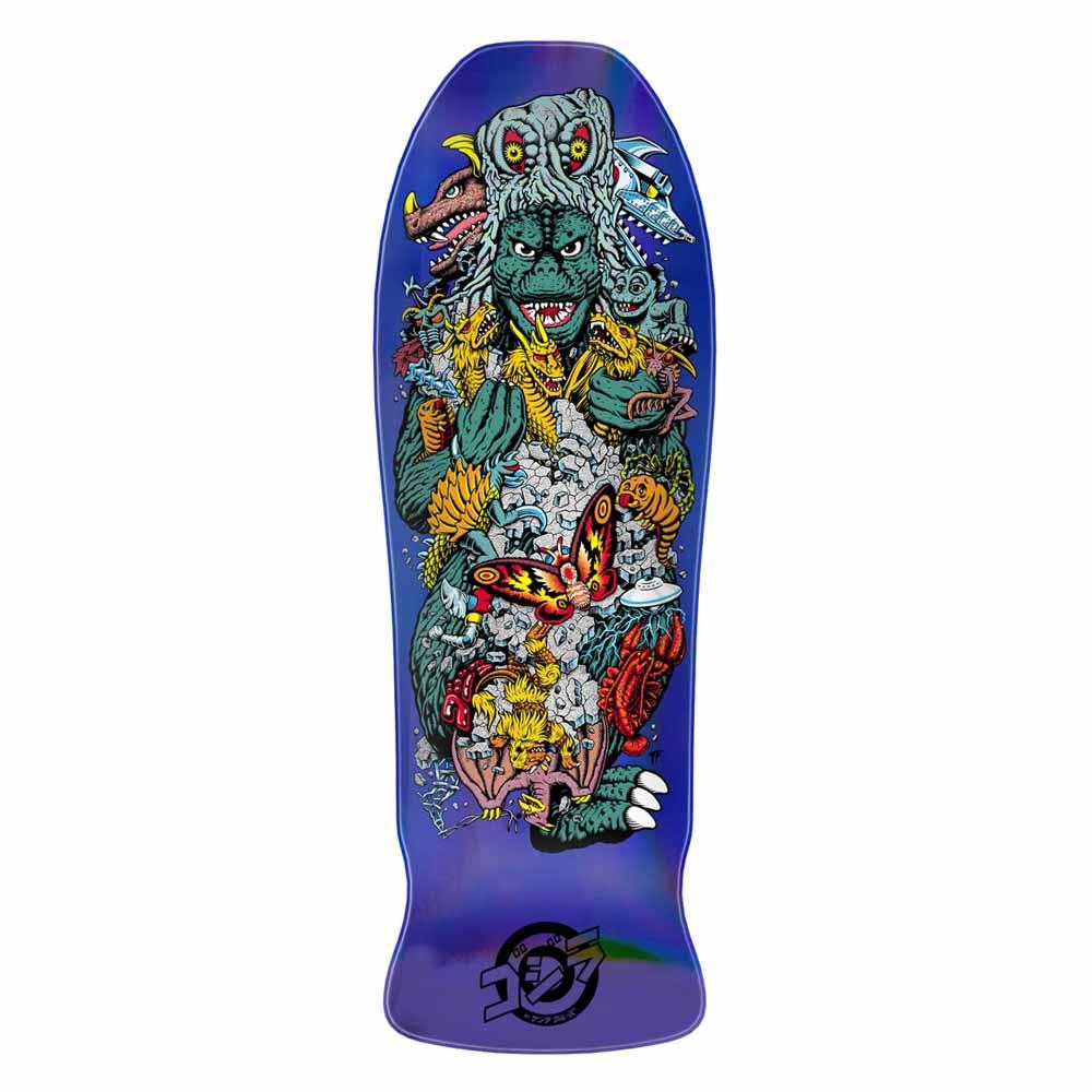 Santa Cruz Skateboard Deck Godzilla Kaiju Roskopp Multi 10.125"