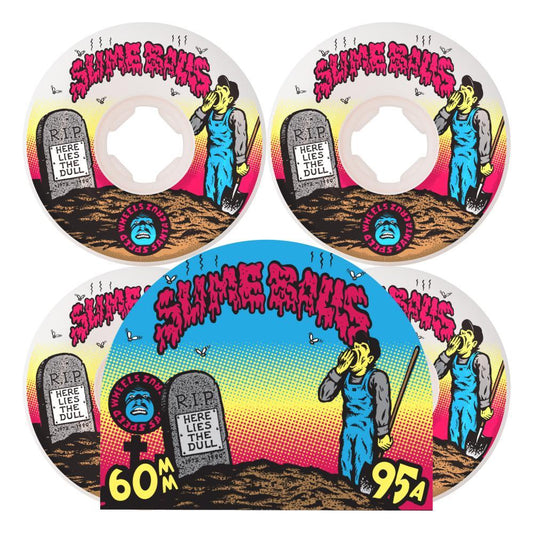 Slime Balls Skateboard Wheels Death Of Dull Vomits 95a White 60mm