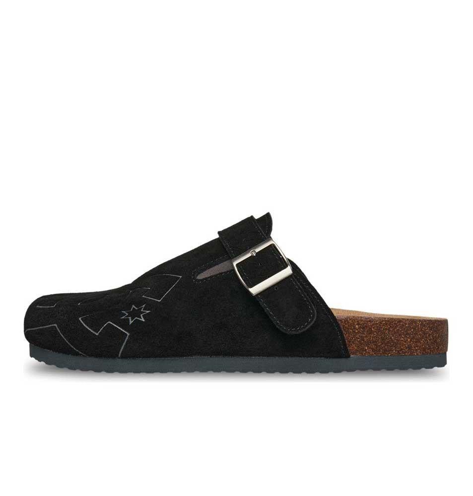 DC Liege Black Suede Clogs Shoes