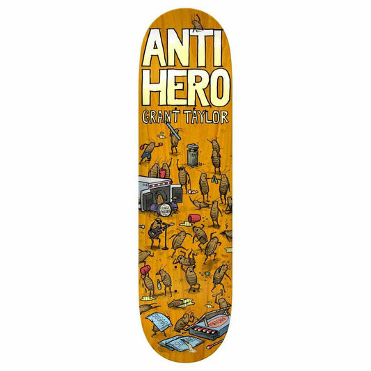 Anti Hero Pro Skateboard Deck Grant Roached Out Multiple Stains 8.62"