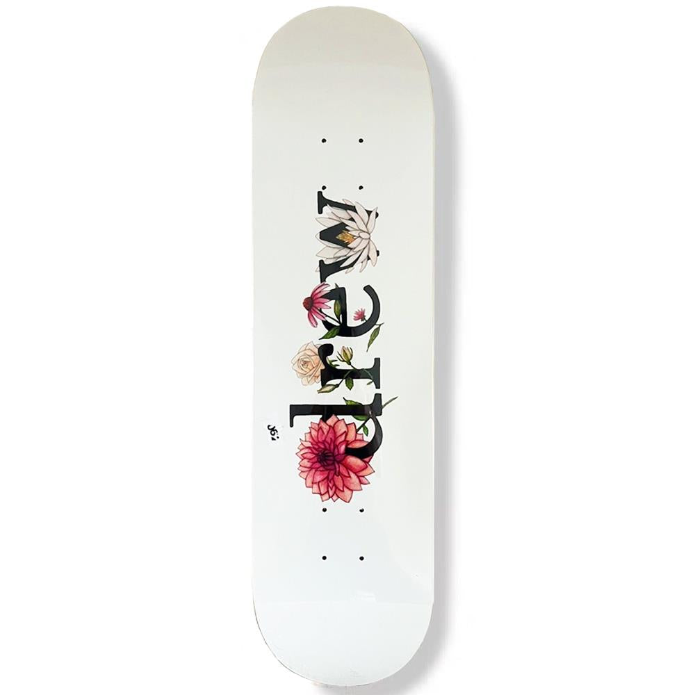 Drew House Floral Drew Logo Skateboard Deck Green White 8.25"