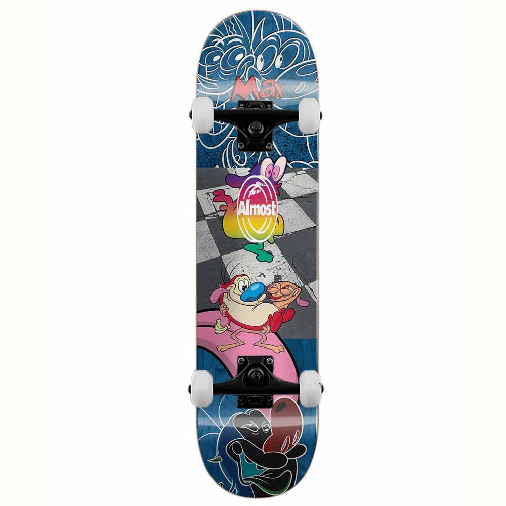 Almost Max Ren & Stimpy Mixed Up R7 Complete Skateboard Multi 8.5'