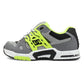 DC AT-2 Grey Black Lime Leather Skate Shoes