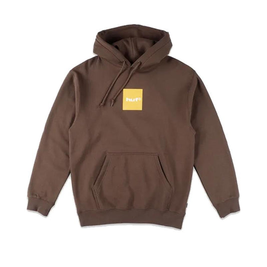 Huf 89 Box Logo Pullover Hooded Sweatshirt Chocolate