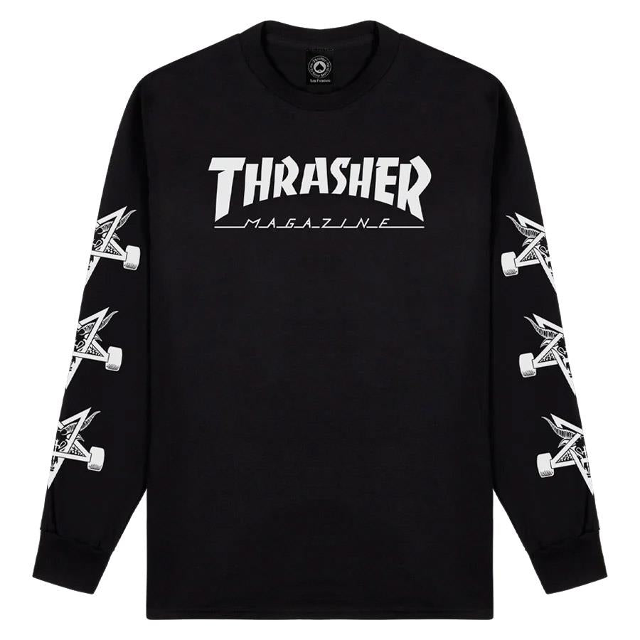 Thrasher Skateboard Mag Goat Long Sleeved T-Shirt Black