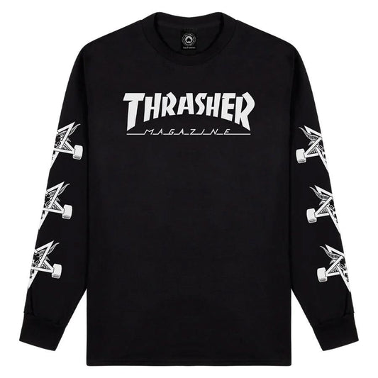 Thrasher Skateboard Mag Goat Long Sleeved T-Shirt Black