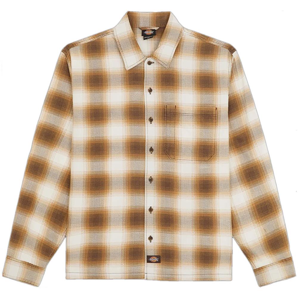 Dickies Gulfport Flannel Shirt Chocolate Brown