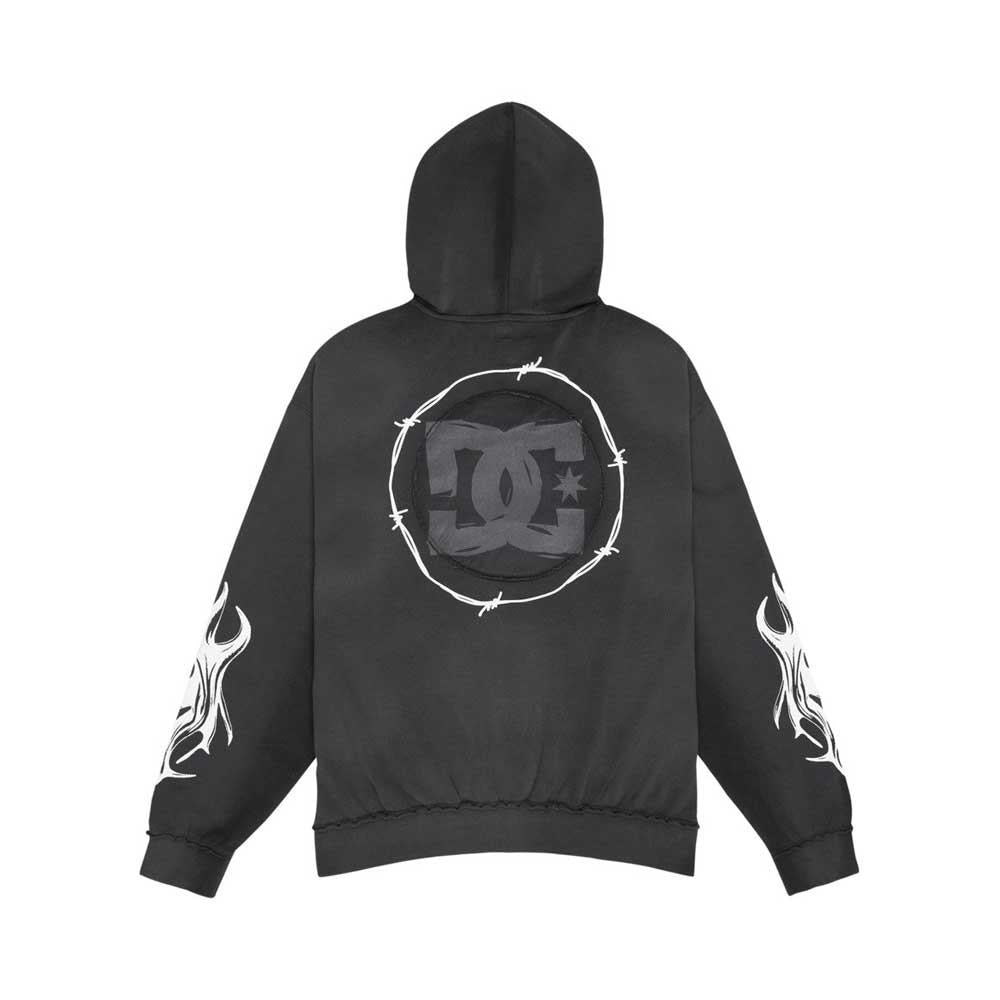 DC Shoe Co Sharp Point Zip Up Hooded Sweatshirt Black