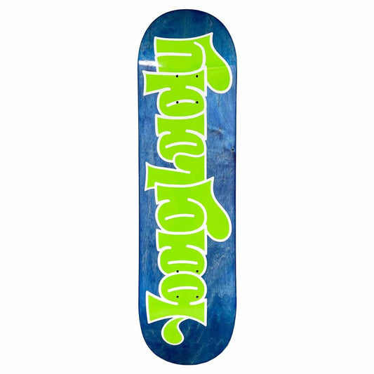Baglady Supplies Throw Up Skateboard Deck Blue Stain 8.375"