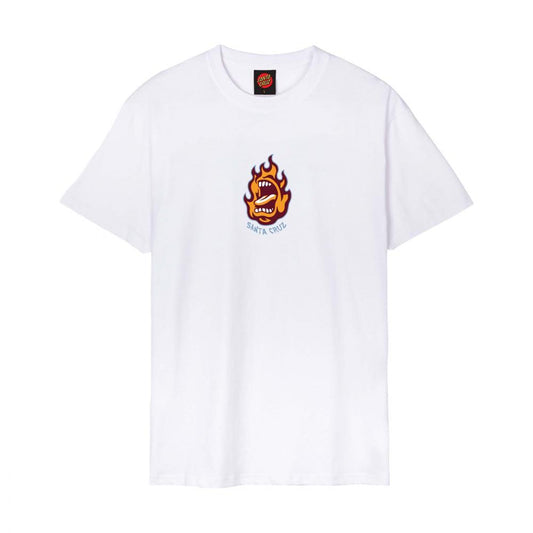 Santa Cruz Skateboards T-Shirt Screaming Flame Front T-Shirt White