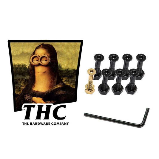 The Hardware Company THC Minionlisa Gold Skateboard Nuts & Bolts 1" Allen Key & Sticker