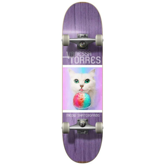 Meow Vanessa Torres Furreal Factory Complete Skateboard Multi 7.75"