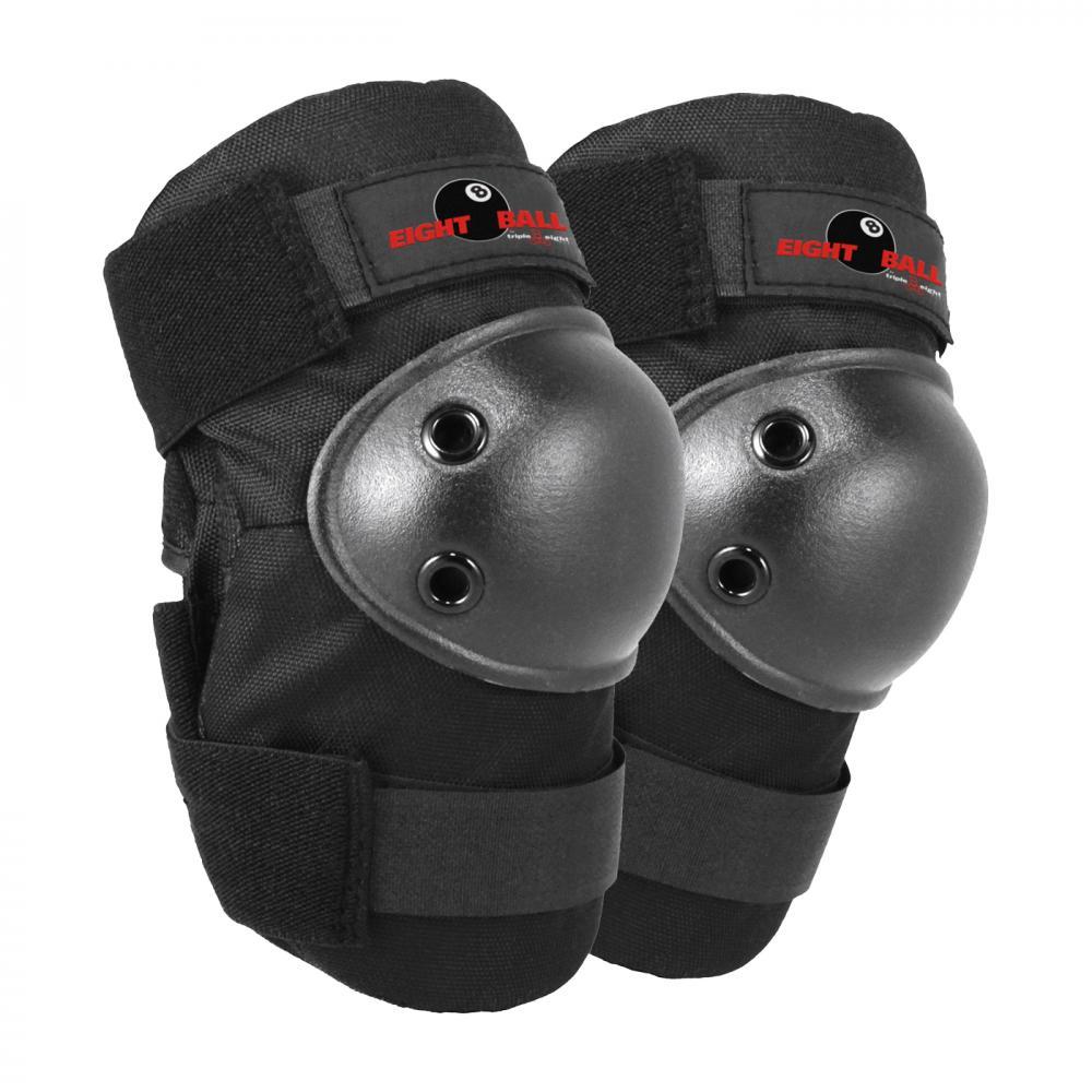 Eight Ball Pads 3 Pack Combo Knee Elbow Wrist Pad Set Black Adult