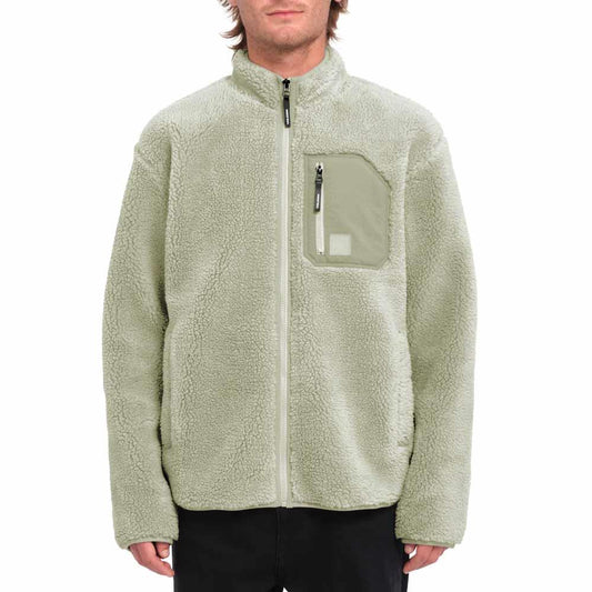 Volcom Muzzar Fuzzar Zip Fleece Green Tea