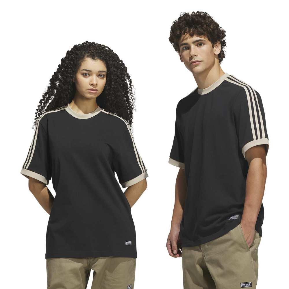 Adidas Skateboarding Ringer T-Shirt Black Khaki Three