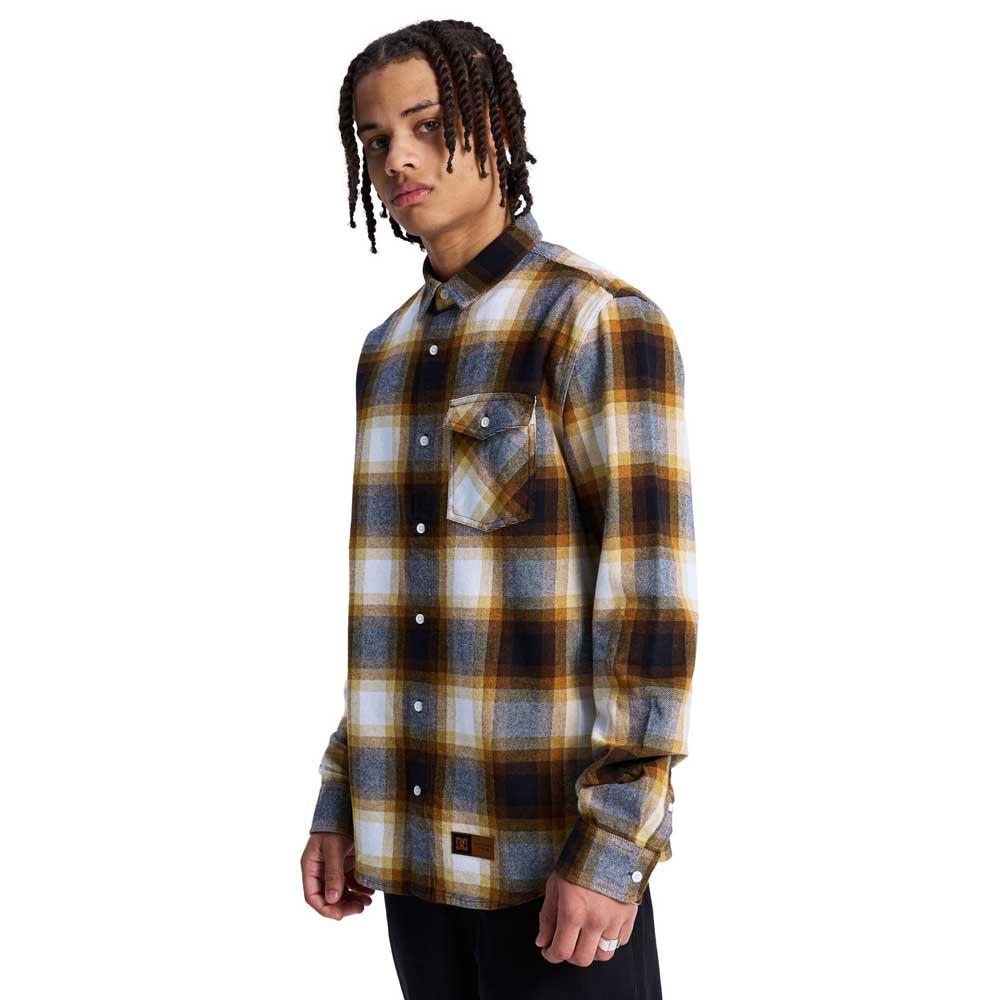 DC Shoe Co Marshal Flannel Shirt Storm Toffee
