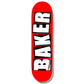 Baker Brand Logo White Skateboard Deck 8.0"