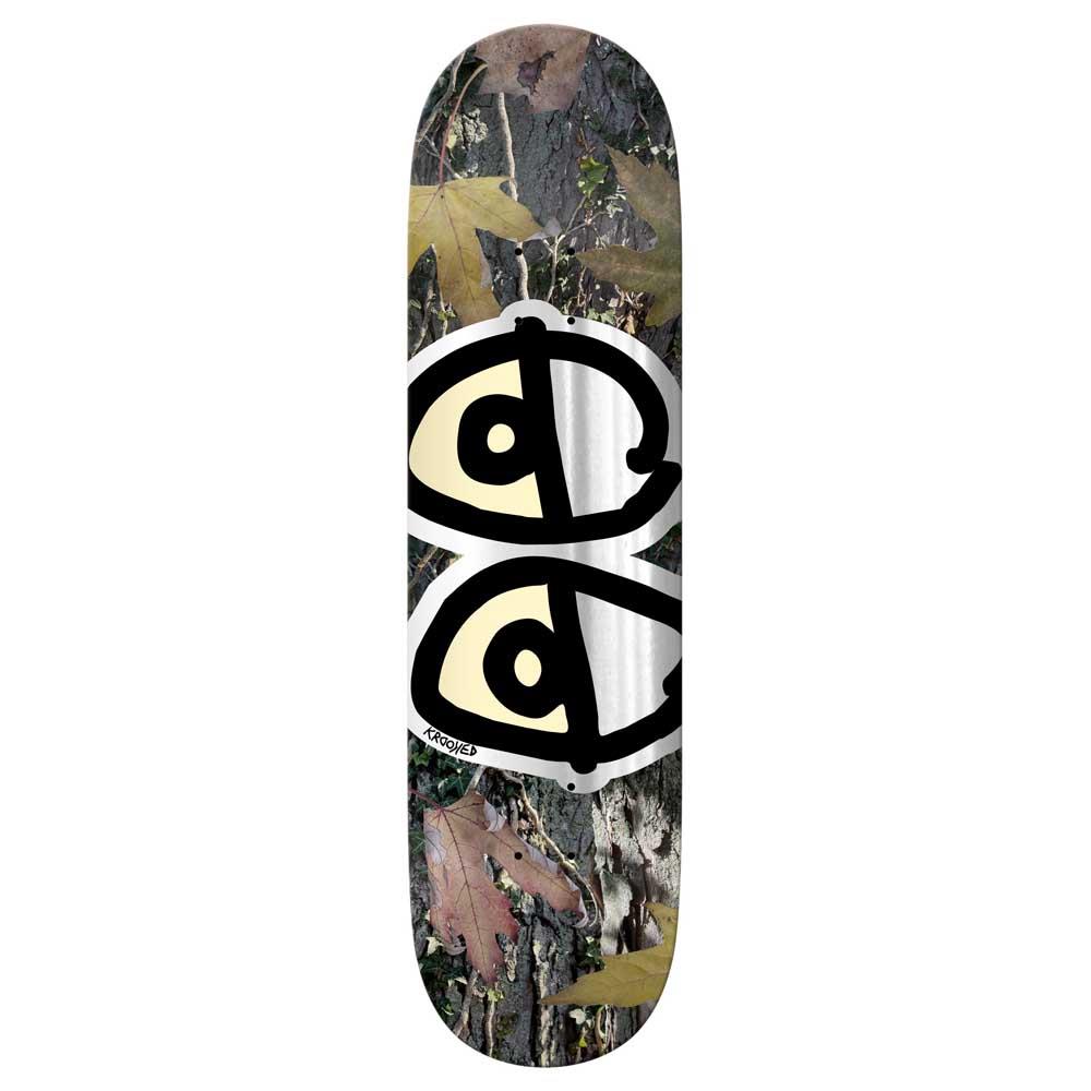 Krooked Skateboards Team Eyes Camo Skateboard Deck 8.5"