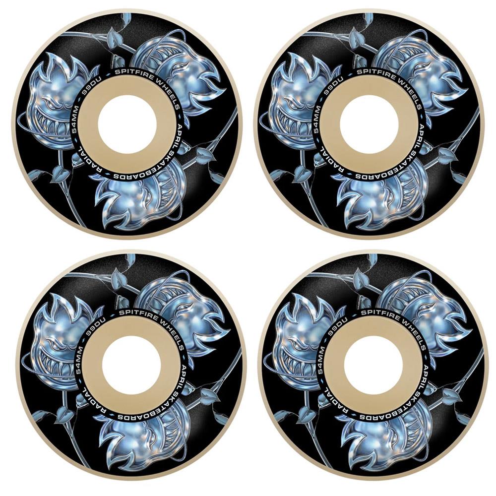 Spitfire x April Formula 4 Bighead Rose Radial 54mm Skateboard Wheels Natural 99a