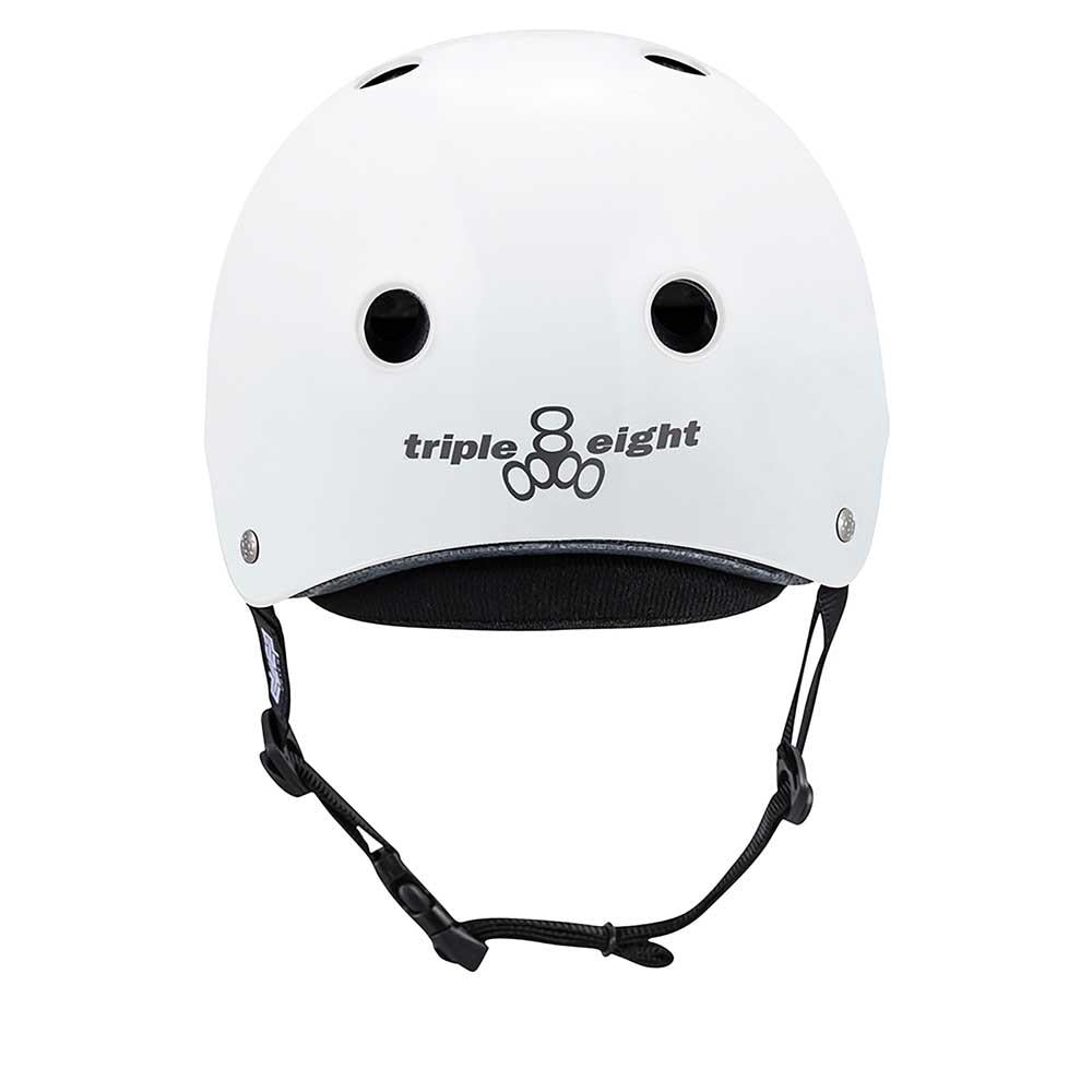 Triple Eight Deep Cover Skateboard Helmet White