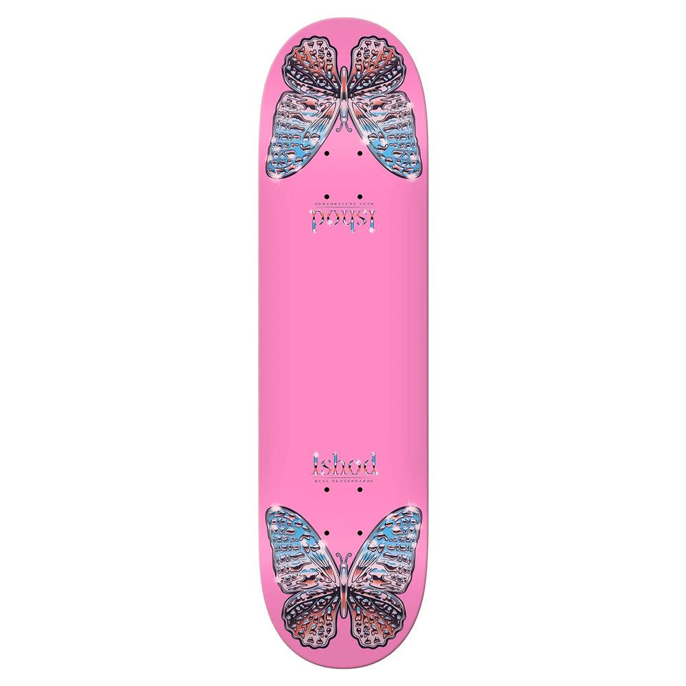 Real Ishod Mariposa Chrome Twin Tail Skateboard Deck Pink 8.25"