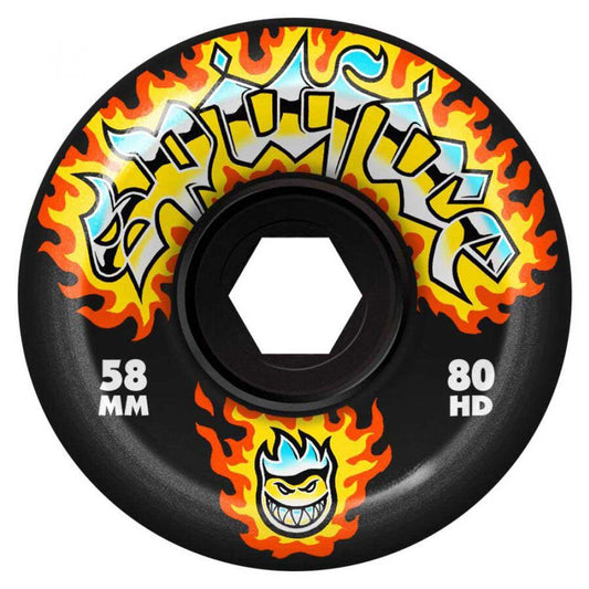 Spitfire Skateboard Wheels 80 Conical Full Chrome Venom Black 58mm