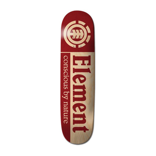 Element Team Skateboard Deck Section CBN Birch Red 8"