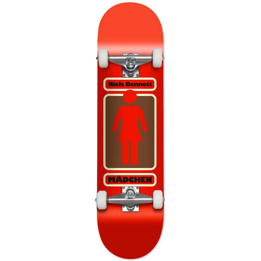 Girl Factory Complete Skateboard 93 Til Niels Bennett Red 7.875"