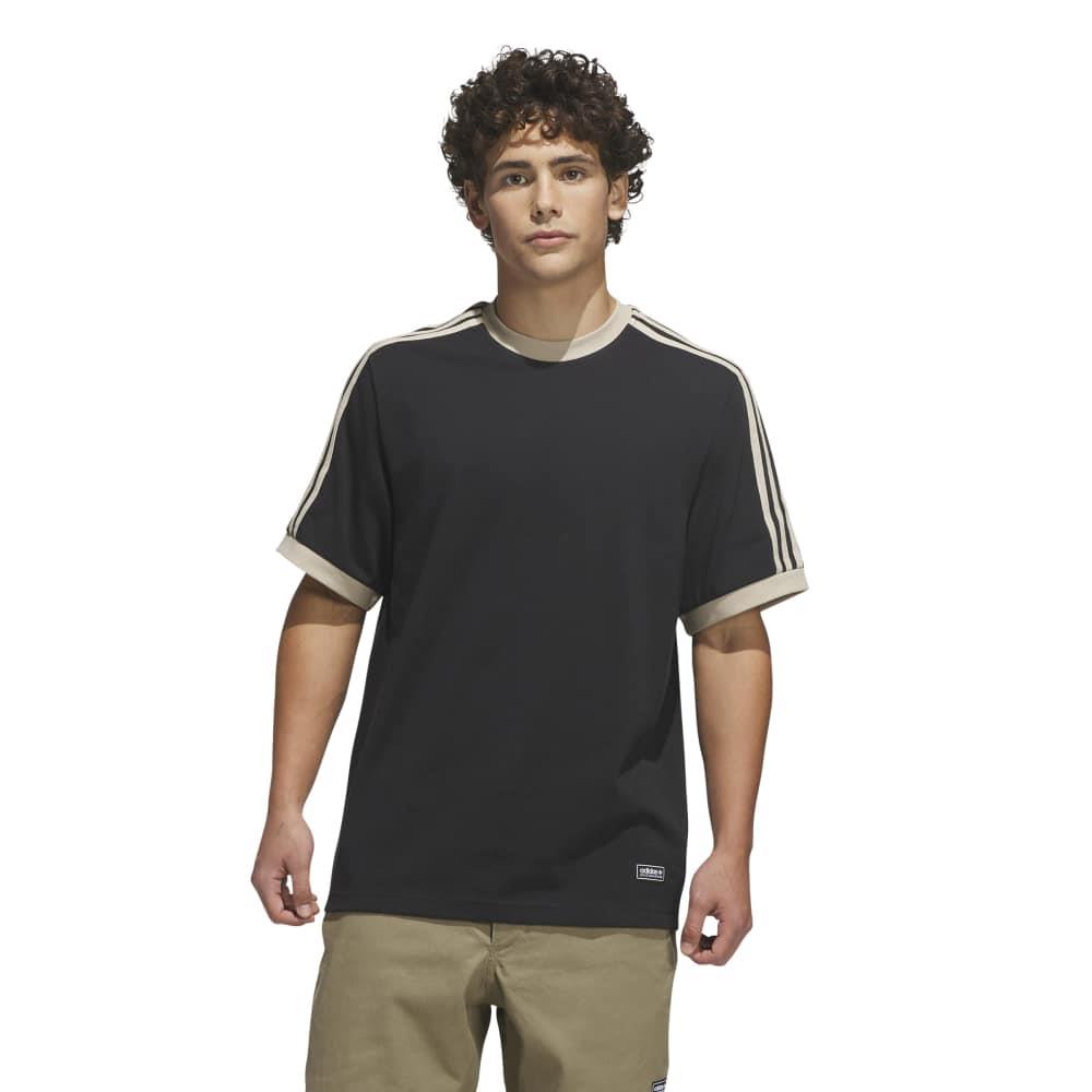 Adidas Skateboarding Ringer T-Shirt Black Khaki Three
