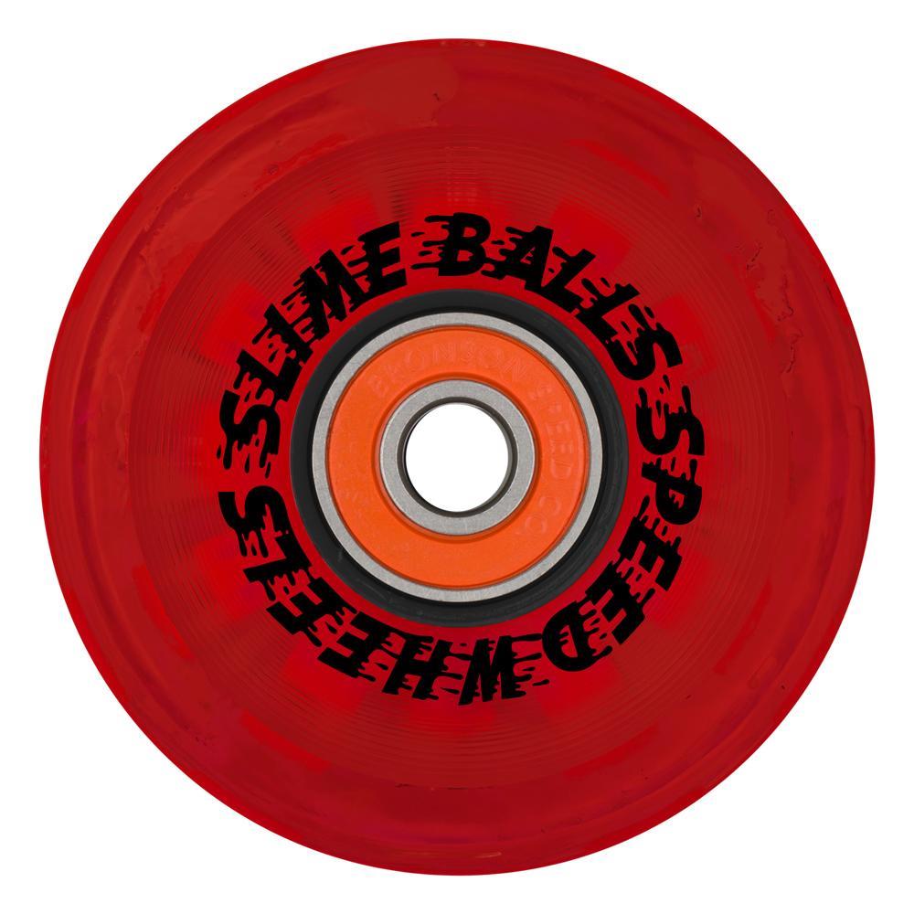 Slime Balls Skateboard Wheels SB Cafe Light Ups OG Slime 78a Red 60mm