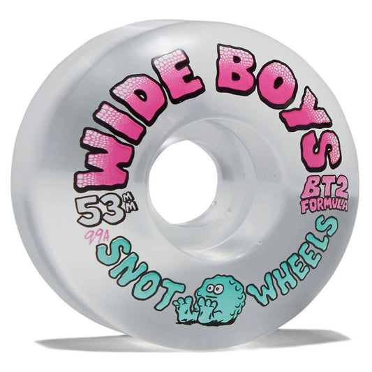 Snot Wheels Wide Boys Clear Skateboard Wheels 53mm 99a