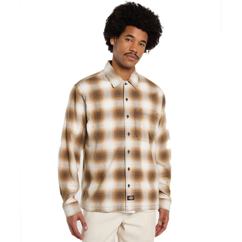 Dickies Gulfport Flannel Shirt Chocolate Brown