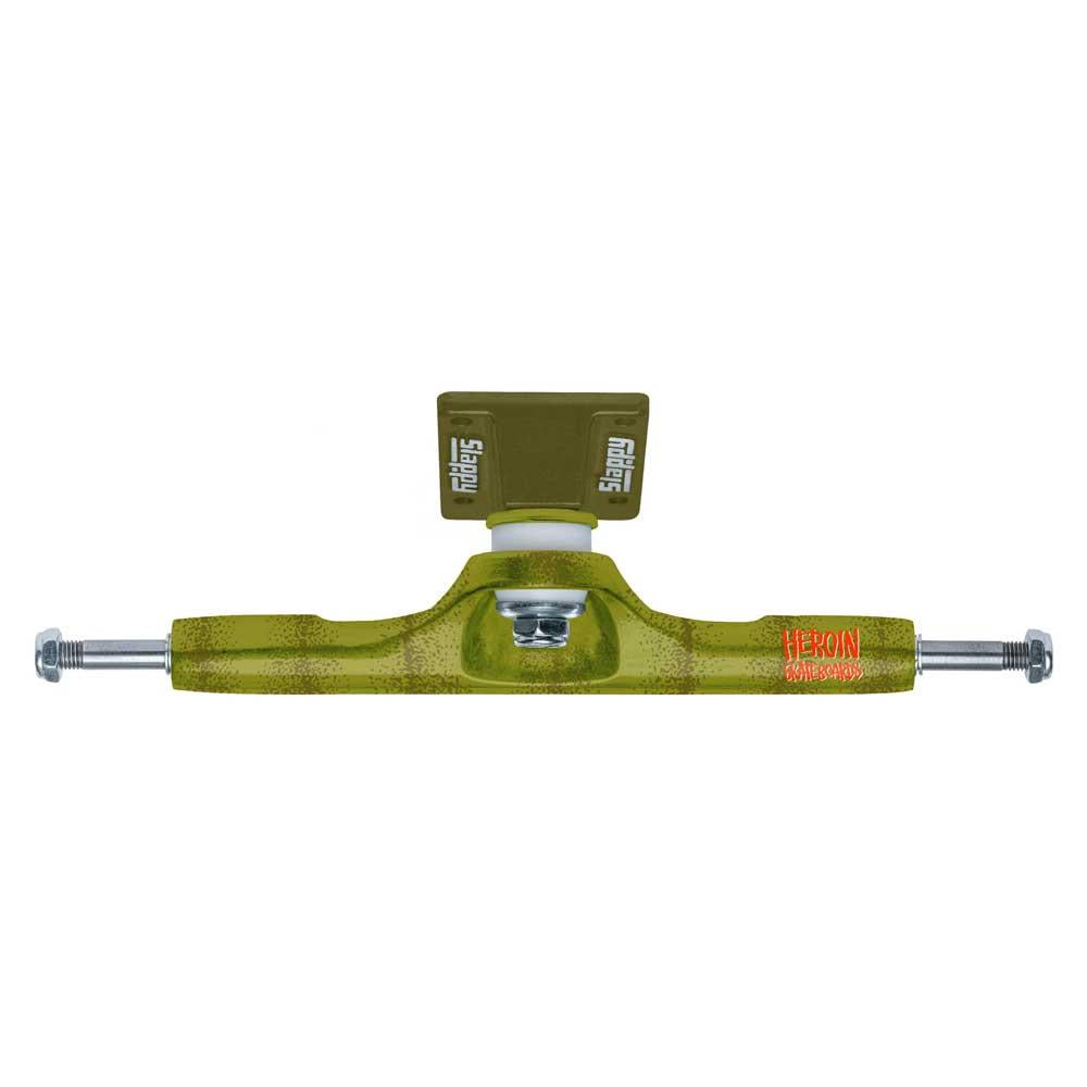 Slappy ST1 Hollow Skateboard Trucks Pickle Green 9.5"